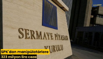 SPK'dan manipülatörlere 323 milyon lira ceza