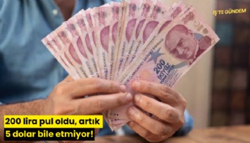 200 lira pul oldu, artık 5 dolar bile etmiyor!