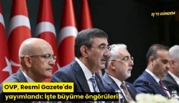 OVP, Resmi Gazete'de yayımlandı: İşte büyüme öngörüleri