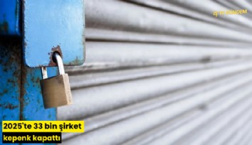 2025'te 33 bin şirket kepenk kapattı