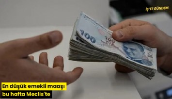 En düşük emekli maaşı bu hafta Meclis'te