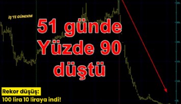 Rekor düşüş: 100 lira 10 liraya indi!