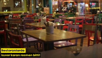Restoranlarda kuver kararı resmen bitti!
