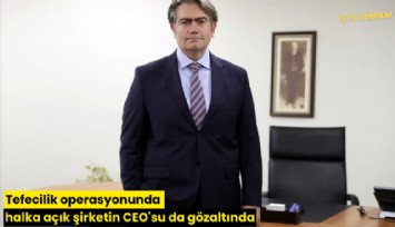 Tefecilik operasyonunda halka açık şirketin CEO'su da gözaltında