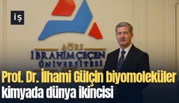 AİÇÜ Rektörü Prof. Dr. İlhami Gülçintıbbi ve biyomoleküler kimyada dünya ikincisi
