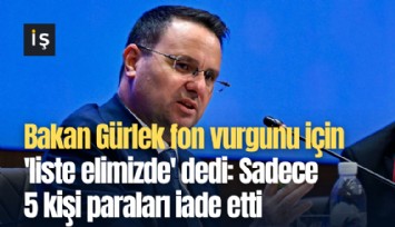 Bakan Gürlek fon vurgunu için 'liste elimizde' dedi: Sadece 5 kişi paraları iade etti