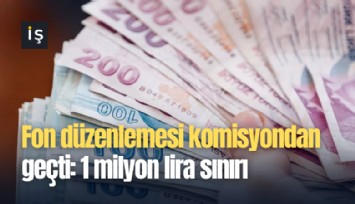 Fon düzenlemesi komisyondan geçti: 1 milyon lira sınırı