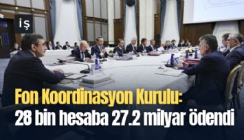 Fon Koordinasyon Kurulu: 28 bin 152 hesaba 27.2 milyar lira ödendi
