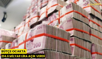 Bütçe ocakta 214.6 milyar lira açık verdi