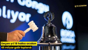 Geçen yıl 18 halka arzdan 45 milyar gelir toplandı