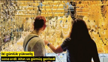 İki günlük yükseliş sona erdi: Altın ve gümüş geriledi