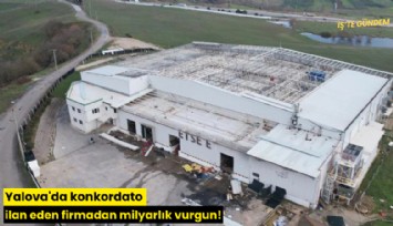 Yalova'da konkordato ilan eden firmadan milyarlık vurgun!
