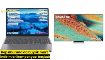 Hepsiburada'da büyük mart indirimleri kampanyası başladı