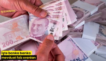 İşte banka banka mevduat faiz oranları