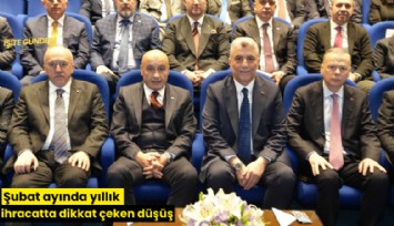 Şubat ayında yıllık ihracatta dikkat çeken düşüş