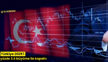 Türkiye 2025'i yüzde 3.6 büyüme ile kapattı