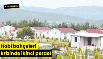 Hobi bahçeleri krizinde ikinci perde!