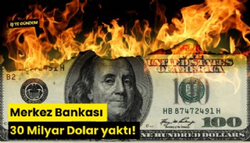 Merkez Bankası 30 Milyar Dolar yaktı!