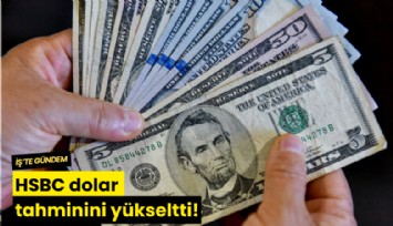 HSBC dolar tahminini yükseltti!