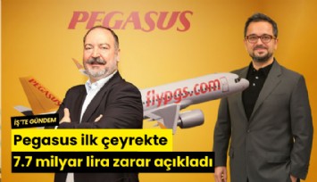 Pegasus ilk çeyrekte 7.7 milyar lira zarar açıkladı