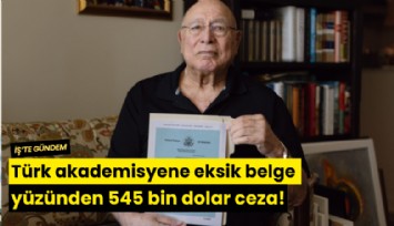 Türk akademisyene eksik belge yüzünden 545 bin dolar ceza!