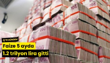 Faize 5 ayda 1.2 trilyon lira gitti