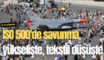 İSO 500'de savunma yükselişte, tekstil düşüşte