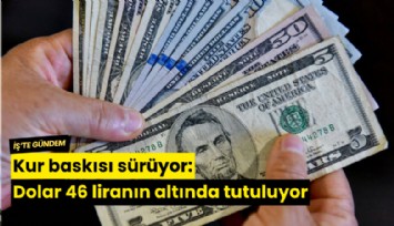Kur baskısı sürüyor: Dolar 46 liranın altında tutuluyor