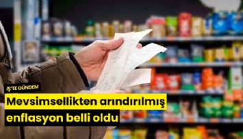Mevsimsellikten arındırılmış enflasyon belli oldu