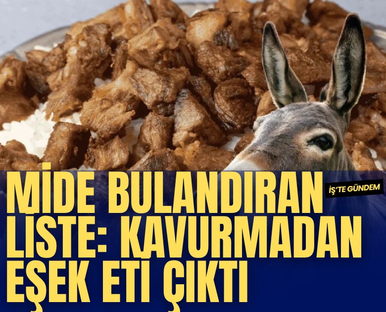 Mide bulandıran liste: Kavurmadan eşek eti çıktı