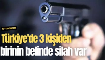Türkiye'de 3 kişiden birinin belinde silah var