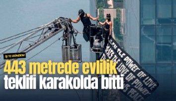443 metrede evlilik teklifi karakolda bitti