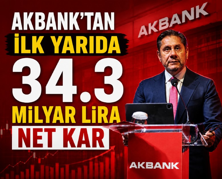 Akbank'tan ilk yarıda 34.3 milyar lira net kar