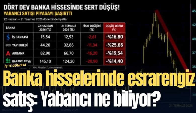 Banka hisselerinde esrarengiz satış: Yabancı ne biliyor?
