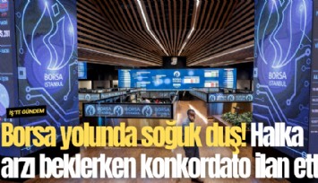 Borsa yolunda soğuk duş! Halka arzı beklerken konkordato ilan etti
