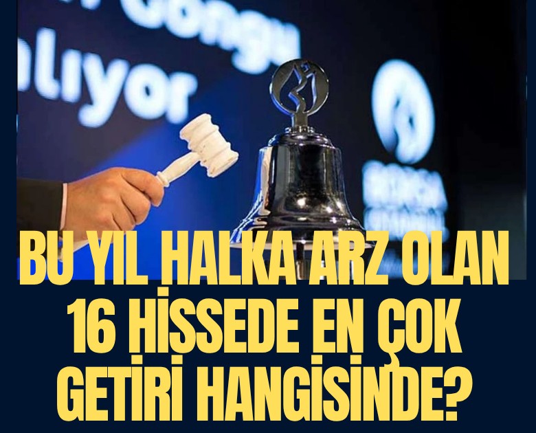 Bu yıl halka arz olan 16 hissede en çok getiri hangisinde?