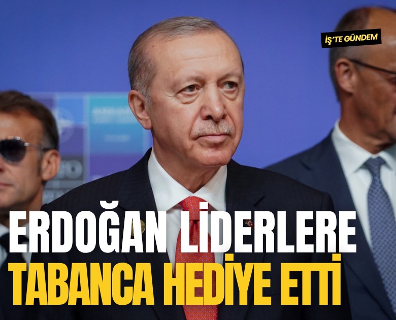 Erdoğan NATO liderlerine tabanca hediye etti
