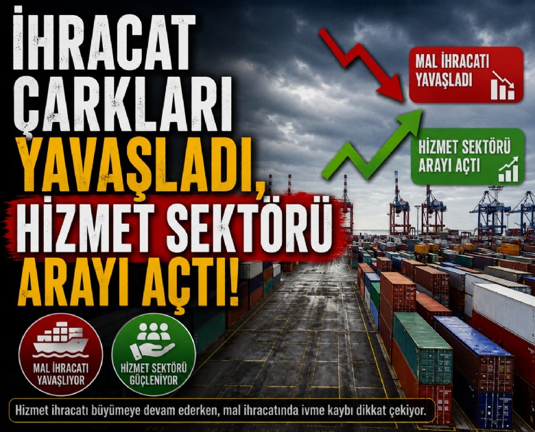 İhracat çarkları yavaşladı, hizmet sektörü arayı açtı!