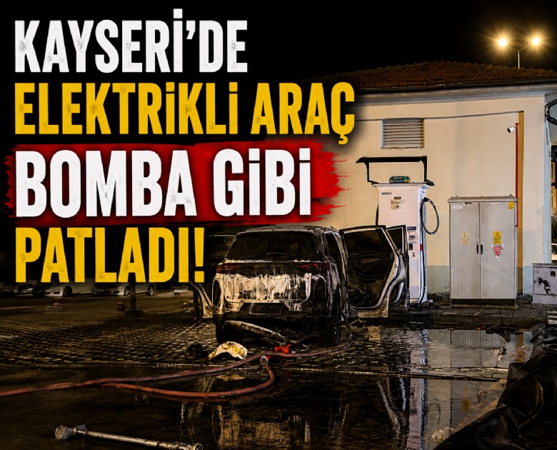 Kayseri'de elektrikli araç bomba gibi patladı!