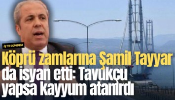 Köprü zamlarına Şamil Tayyar da isyan etti: Tavukçu yapsa kayyum atanırdı