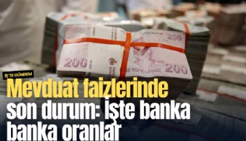Mevduat faizlerinde son durum: İşte banka banka oranlar
