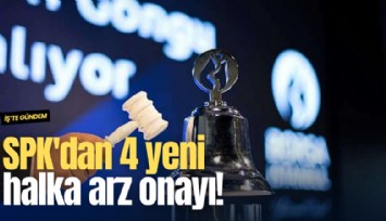 SPK'dan 4 yeni halka arza onay!