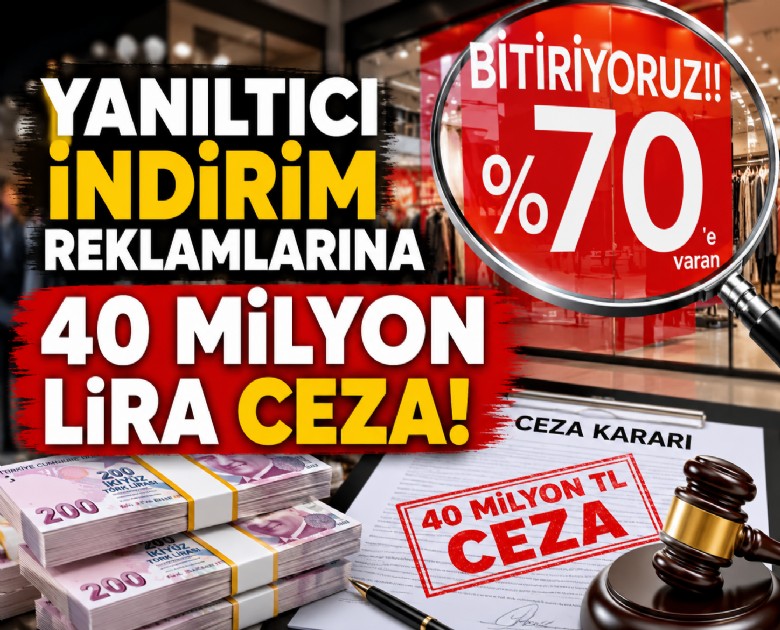 Yanıltıcı indirim reklamlarına 40 milyon Lira ceza