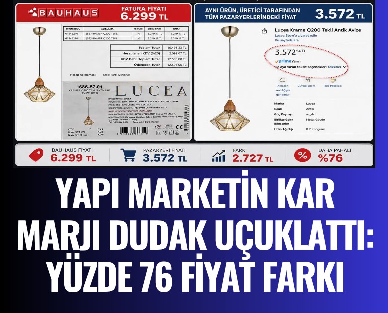 Yapı marketin kar marjı dudak uçuklattı: Yüzde 76 fiyat farkı