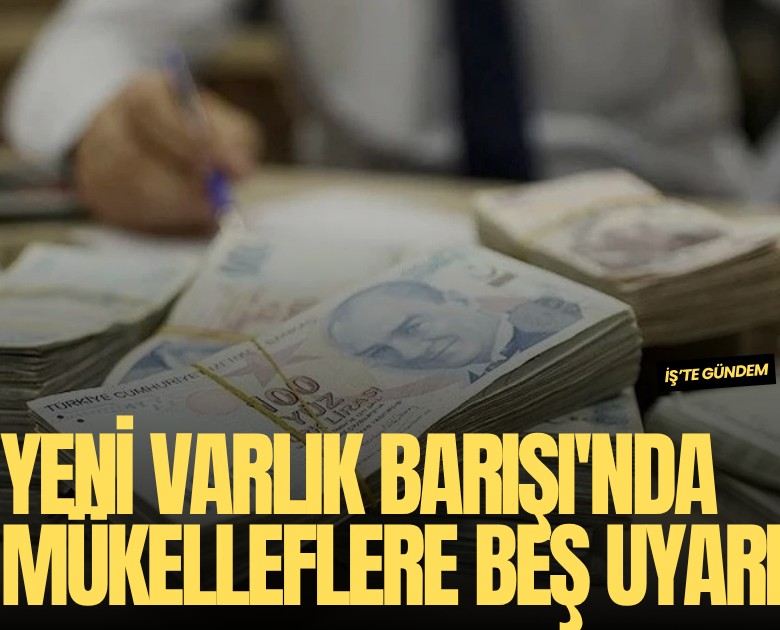 Yeni Varlık Barışı'nda mükelleflere beş uyarı!