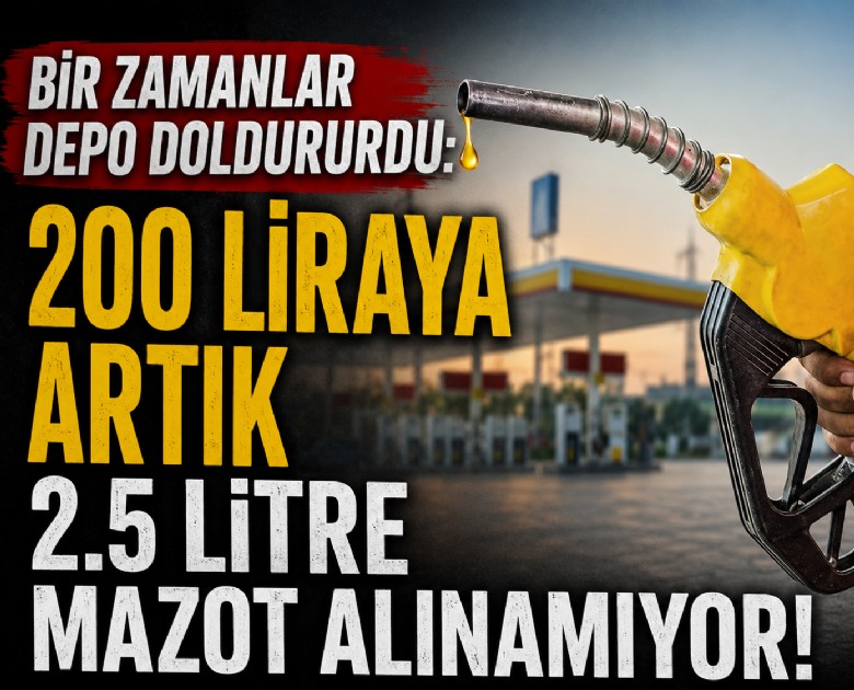 Bir zamanlar depo doldururdu: 200 liraya artık 2.5 litre mazot alınamıyor!
