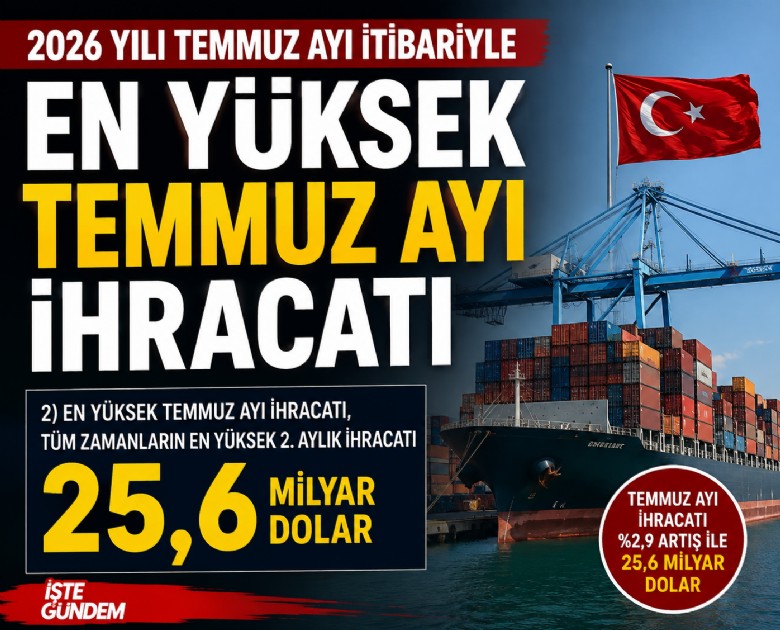 En yüksek temmuz ayı ihracatı
