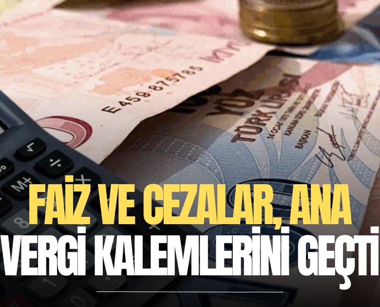 Faiz ve cezalar, ana vergi kalemlerini geçti
