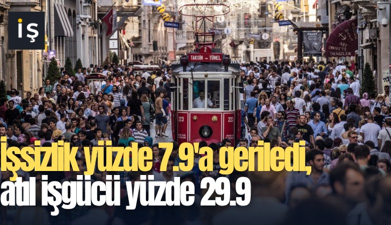 İşsizlik yüzde 7.9'a geriledi, atıl işgücü yüzde 29.9
