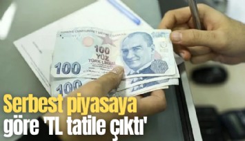 Serbest piyasaya göre 'TL tatile çıktı'